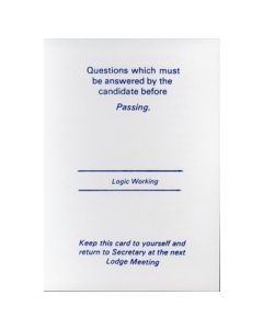 Craft Logic Working Passing Card