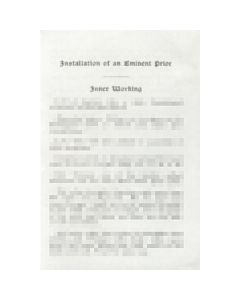 Knights of Malta Inner Working - Installation of an Eminent Prior