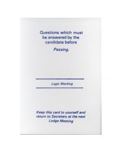 Craft Logic Working Passing Card
